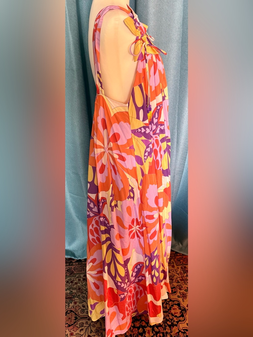FARM Rio Lee Floral Maxi Dress with Beading Detail - Picture 2 of 9
